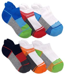 Jefferies Socks Boys Sport Half Cushion Tab Low Cut Socks 6 Pair Pack