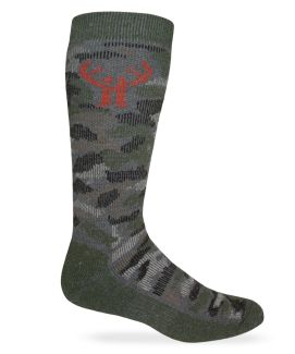 Huntworth Mens Boys Camo Wool Blend Boot Socks 2 Pair Pack