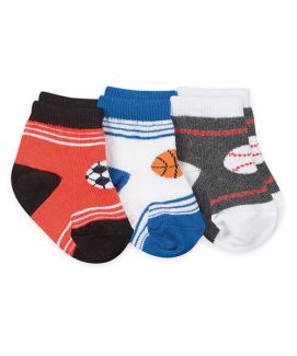 Jefferies Socks Baby Boys Sports Crew Ankle Socks 3 Pair Pack