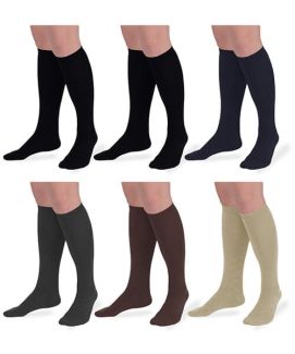 Jefferies Socks Womens Argyle Microfiber Nylon Knee High Socks 6 Pair Pack