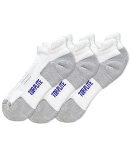 Top Flite Mens Seamless Smooth Toe Coolmax Tab Low Cut Sport Socks 3 Pair Pack