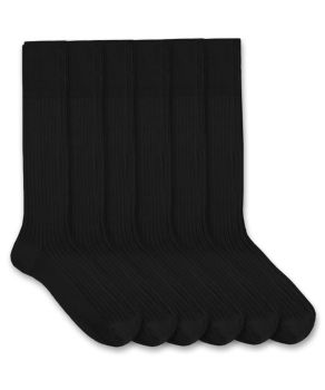 Jefferies Socks Pima Cotton Lined Over the Calf Socks 6 Pair Pack
