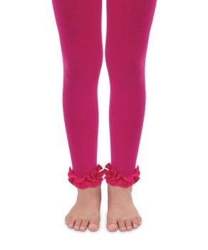 Jefferies Socks Girls Pima Cotton Fun Fashion Ruffle Footless Tights 1 Pair