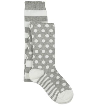Jefferies Socks Girls Cotton Polka Dot and Stripe Tights 1 Pair
