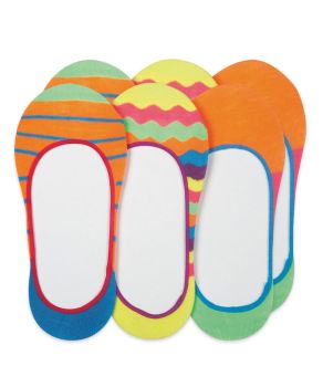 Jefferies Socks Girls Silly Stripe Footie Socks 3 Pair Pack