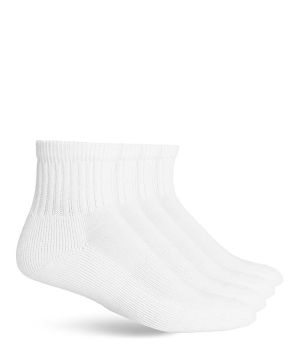 Jefferies Socks Mens Sport Coolmax Mesh Cushion Mid Quarter Socks 4 Pair Pack