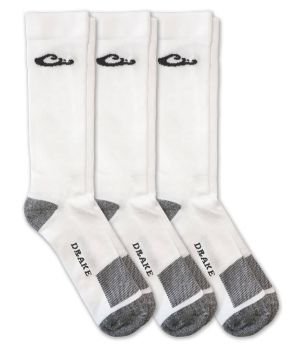 Drake Mens Ultra-Dri Lightweight Cushion Boot Crew Socks 3 Pair Pack