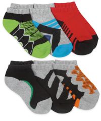Jefferies Socks Boys Performance Sport Low Cut Cushion Socks 6 Pair Pack