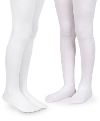 Jefferies Socks Girls Classic Lightweight Year Round Cotton Tights 2 Pair Pack