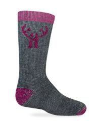 Huntworth Girls Merino Wool Blend Boot Socks 2 Pair Pack