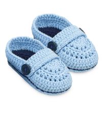 Jefferies Socks Baby Boys Baby Mocs Crochet Bootie Crib Shoes 1 Pair