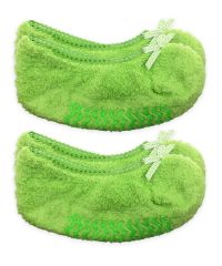 Jefferies Socks Girls Fuzzy Footie Slipper Socks with Bow Accents 2 Pair Pack