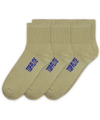 Top Flite Mens Sport Full Cushion Quarter Socks 3 Pair Pack