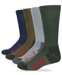 Wrangler Riggs Mens Workwear Ultra-Dri Crew Boot Socks 4 Pair Pack