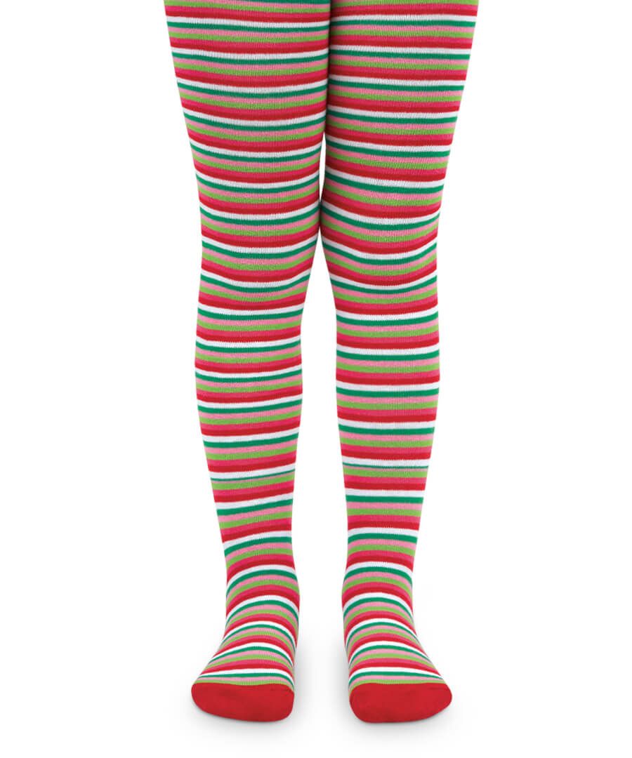 Jefferies Socks Holiday Stripe Tights 1 Pair