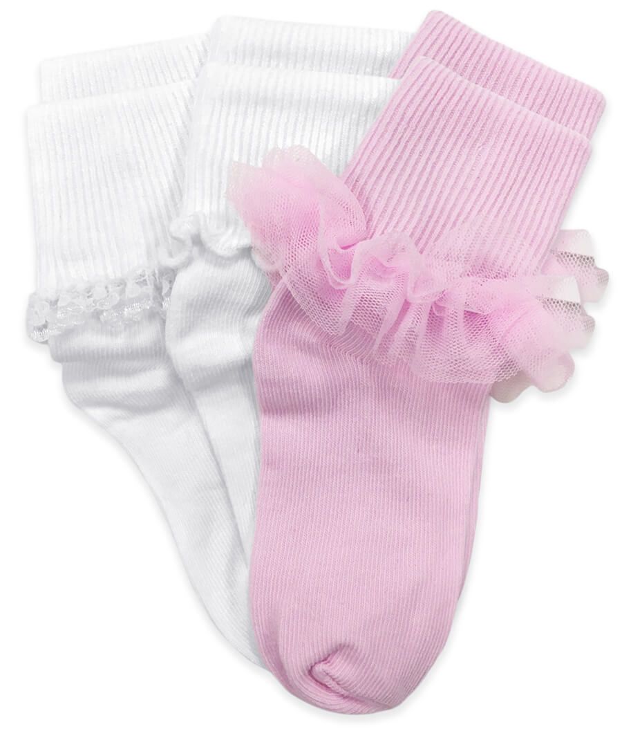 Toddler/Little Kid/Big Kid/Adult Jefferies Socks Baby Girls Ruffle Knee High Socks 2-Pair Pack