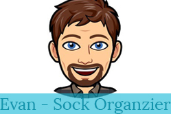 Meet Evan Socks in Stock Sock Organizer